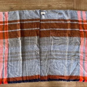 Universal Thread Plaid Blanket Poncho Sweater